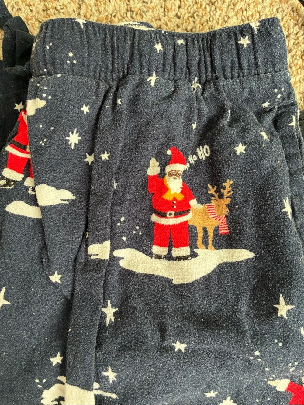Bundle 2 Men Christmas pajama pants with Santa Claus